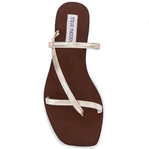 Steve Madden Cream and Brown Sandals